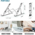 thumbnail image 5 of Support d'Ordinateur Portable Réglable, FIASON 7 Angles Aluminium Portable Ergonomique Pliable, 5 of 5