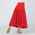 thumbnail image 4 of Vestido de baile de salón flamenco latino, falda de vals moderna Negro, 4 of 6