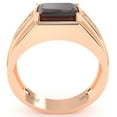 thumbnail image 5 of Men's Garnet Diamond Channel Ring In Solid 14k Rose Gold, 5 of 6