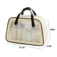 thumbnail image 3 of Travel Toiletry Bag, Organizer, Hanging Cosmetic Bag, Easy Clean Plastic Material, for Travel Accessories, Full Sized Toiletries, Shampoo Storage, White, by FAJHHA, 3 of 8