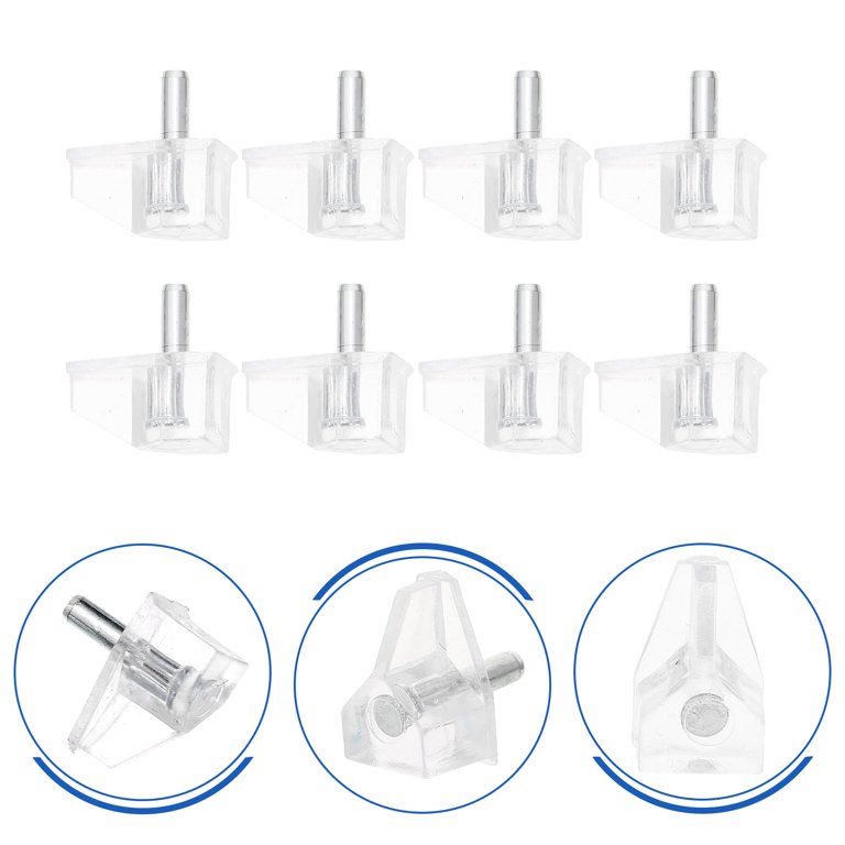 20pcs Transparent Shelf Support Peg Plastic Cabinet Shelf Pegs Shelf  Bracket Pegs 3MM 