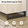 thumbnail image 5 of WAMPAT Modern Farmhouse End Table，1 Drawer & 1 Storage Cabinet with 2 Open Doors，Wood Rustic Sofa & Side Table for Living Room & Bedroom Nightstand, 5 of 8
