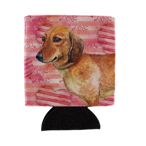 Carolines Treasures BB9739CC Dachshund Love Can or Bottle Hugger  Can Hugger multicolor