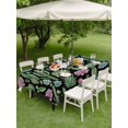 thumbnail image 4 of Outdoor Tablecloth with Umbrella Hole for Patio/Picnic/Party/Camping, Cactus Summer Waterproof Table Cloth Rectangle Table Cover Washable, Watercolor Tropical Botanical Black (60"x 84"), 4 of 8