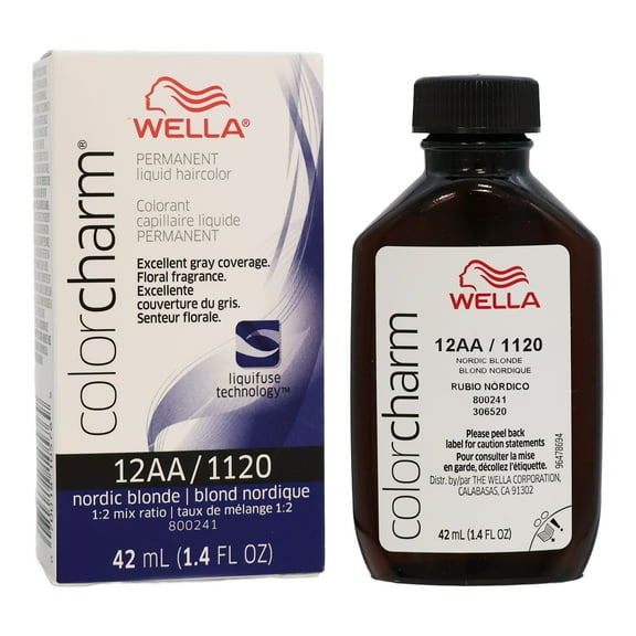Wella Color Charm Permanent Liquid Haircolor 12AA/1120 Nordic Blonde, 1.4 Oz.