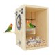 thumbnail image 1 of Bird Nest Box Parakeet Breeding Nest Box Bird Nest House Wooden Acrylic Transparent Breeding Box For Finch Lovebirds Cockatiel Budgie Conure Parrot, 1 of 5
