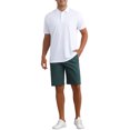 thumbnail image 2 of CAMISETAS POLO PARA HOMBRE INSPIRE CHIC de manga corta, livianas, de corte regular, casuales para negocios, camisa de golf sólida, color blanco, 2 of 6