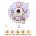 thumbnail image 6 of 15 Inch Round Placemats Set of 6, Happy Easter Non Slip Heat Insulation PP Table Mats, Rabbits Bows Spring Tulips Eggs Purple Plaid Washable Place Mats for Kitchen Dining Party Table Decor, 6 of 7