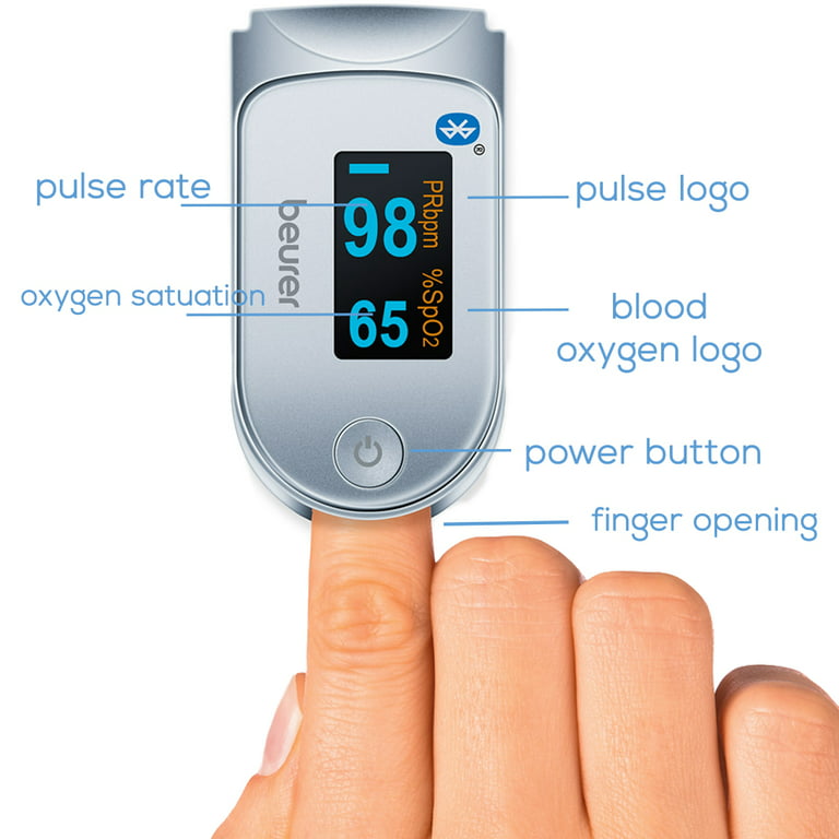 Beurer Bluetooth Fingertip Pulse Oximeter, PO60