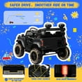 thumbnail image 4 of 2 Seats 24V Electric Car for Big Kids, Licensed Ford Bronco Raptor Powered Ride On Car with 4 Wheels Spring Suspension, Parent Remote Control, 24V Ride On Toys for Ages 3-8 Boys Girls Gifts, Black, 4 of 8