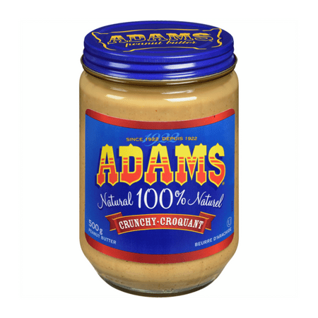 Adams 100% Natural Crunchy Peanut Butter  500g/17.5 oz