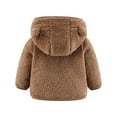 thumbnail image 3 of Baby Girls Boys Hooded Jacket Coat Bear Ear Zip-up Light Jacket Warm Sweatshirt Coat Children's Winter Coat 3-6 Months, 3 of 3
