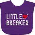 thumbnail image 3 of Inktastic Little Heartbreaker with Arrow Boys or Girls Baby Bib, 3 of 4