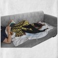 thumbnail image 6 of Egyptian Print Soft Flannel Fleece Throw Blanket, Profile Portrait of Queen Cleopatra Cultures Civilization Antique Artwork, Cozy Plush for Indoor and Outdoor Use, 60" x 80", Multicolor, by Ambesonne, 6 of 6