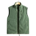 thumbnail image 4 of Htigea Sherpa Fleece Vest for Women Sleeveless Stand Collar Jackets Fall Zip Up Outerwear Winter Warm Coats with Zipper Pockets Green M, 4 of 6