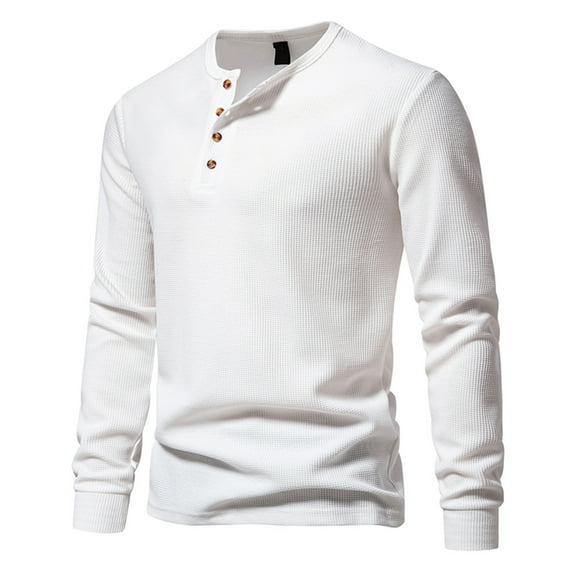 Long Sleeve Shirts For Men Qiggri Men Casual Pullover Long Sleeve Round Neck T-Shirt Tops Blouse