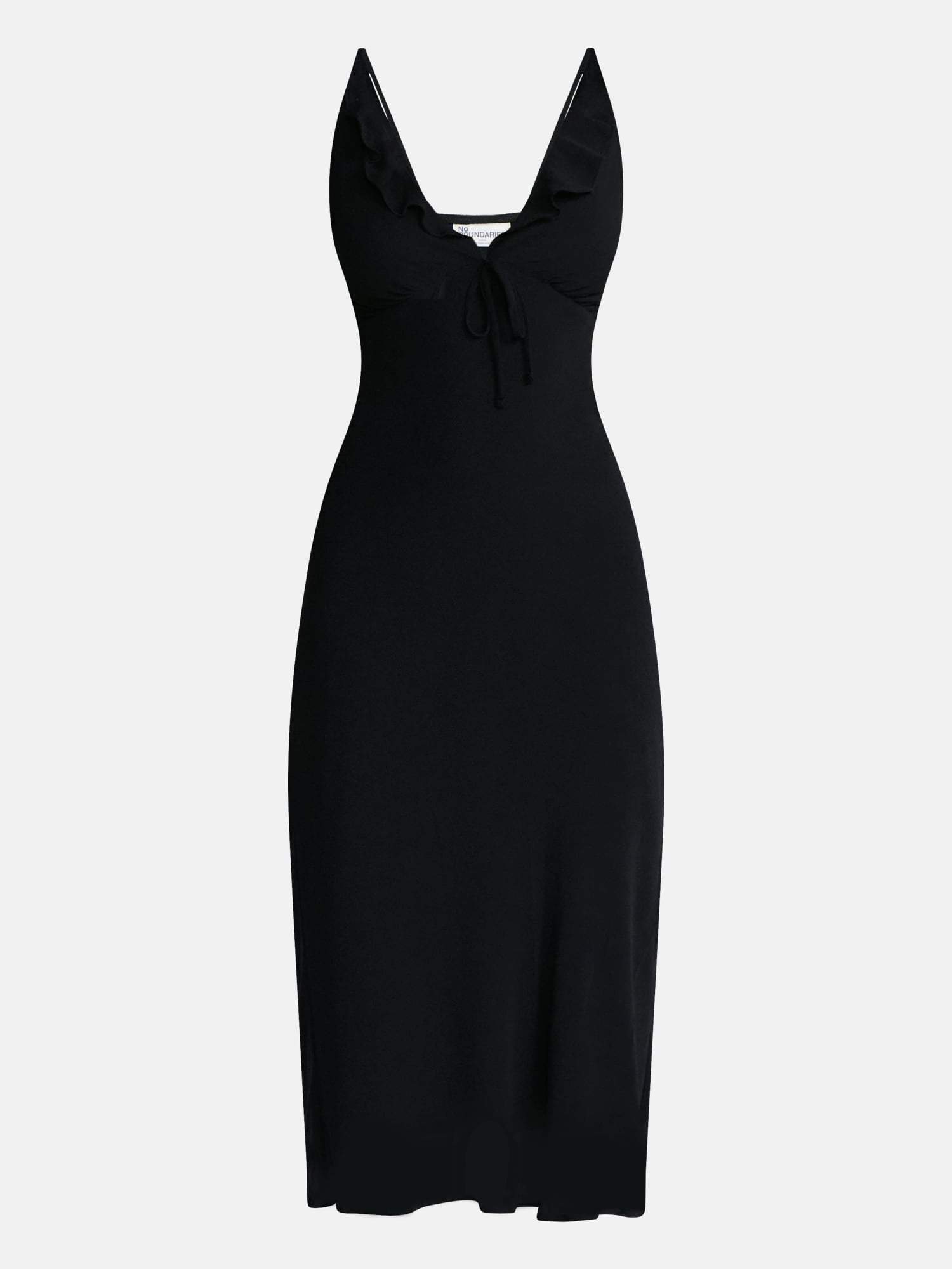 No Boundaries Ruffle V Neck Maxi Dress, Women's XXS-XXL