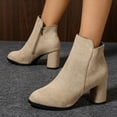 thumbnail image 5 of JUSLIO Boots for Women,Flat Heel Side Zip Slouch Mid Calf Boots Versatile Casual Dress Boots Fashion Boots, 5 of 5