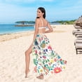 thumbnail image 6 of FORMRS Womens Long Sarong Beach Wrap Semi-Sheer Bikini Skirt Bathing Swimsuit Cover Up, Cartoon Animals, 6 of 7