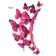 thumbnail image 4 of Advancent 12 unids/set 3D mariposa pared pegatina sala de estar dormitorio adhesivo 3D papel de pared PVC calcomanía decoración del hogar Decoración del hogar Rosa roja Advancent HA002018-02, 4 of 6