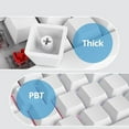 thumbnail image 2 of 61 Key Minimalist White Blank Keycaps Cherry Profile PBT Keycap Set For Mechanical Keyboards For Office And Gaming, 2 of 11