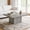 Gray Wood Grain, variant on HOMCOM Square Coffee Table, Center Table with 1.6" Thick Tabletop, 31.5"x31.5", Light Brown