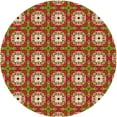 thumbnail image 1 of Ahgly Company Indoor Round Patterned Metallic Gold Area Rugs, 6' Round, 1 of 6