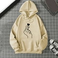 thumbnail image 2 of Bibifish Women Graphic Hoodies Casual Autumn Long Sleeve Pullover Tops Funny Printed Stylish Hooded Sweatshirts For Daily Wear, 2 of 8