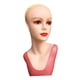 thumbnail image 4 of Cabeza de maniquí calva femenina para maquillaje profesional de 21,26 pulgadas con base estable para... Rosa, 4 of 9