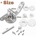 thumbnail image 2 of Zinc Alloy Toilet Seat Hinge Replacement for Wood, Resin, and MDF Seats, 2 of 5