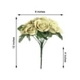 thumbnail image 3 of Efavormart 14 Champagne Velvet Roses Artificial Flower Bouquet for DIY, Floral Arrangment, Home, Party, Garden, Table Centerpieces Decorations, 3 of 11