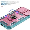 thumbnail image 5 of Allytechgroup Case For iPhone 16 Pro Max with Slide Camera Cover, [Include 1x Screen Protector] 360° Rotated Kickstand Military Grade Shockproof Protective Cover For iPhone 16 Pro Max, Pink+Green, 5 of 9