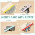 thumbnail image 6 of 8.5x4 Inch Money Bags with Zipper, 4Pcs Clear Cash Deposit Bank Pouch Envelopes Check Wallet for Coin Cosmetics Invioce Bill, Pink, 6 of 6