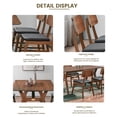 thumbnail image 5 of CONSDAN Dining Table for 4-8, Table Only, 71x35 Extra Large, Rectangular Shape, Walnut Veneer Top, Solid Wood Frame, Softly Curved Edges, Elegant Look, 5 of 6