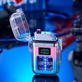 thumbnail image 3 of Waterproof Windproof Double Arc Lighter, USB Rechargeable Electric Lighter For Men And Women, USB Cable (NO Charger INCLUDED), 3 of 5