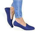 thumbnail image 4 of JINMGG Wedges for Women Plus Clearance Fashion Women Platform Casual Wedge Heel Flat Large Size Hollow Single Shoes Blue 38, 4 of 5