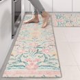 thumbnail image 2 of Kitchen Rugs Sets Of 2,Pink Floral Pattern Anti Fatigue Kitchen Mat Rugs Non Slip Washable,Decorative Kitchen Floor Mats for Kitchen,Sink,Laundry,17"X47", 2 of 5