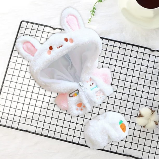 Jersey De Tela Para Muñecas De 20 Cm – Suéter De Manga Corta Con Cabeza De Conejo, Ropa De Vestir Para Peluches Y Coleccionistas