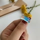 thumbnail image 5 of Ganfancp Azul Acrílico Colorido Grueso con Niñas Señoras Playa Joyería Simpl-E Estilo Azul Luckys Ofertas Del Día Sólo En Línea 1X Anillo, 5 of 7