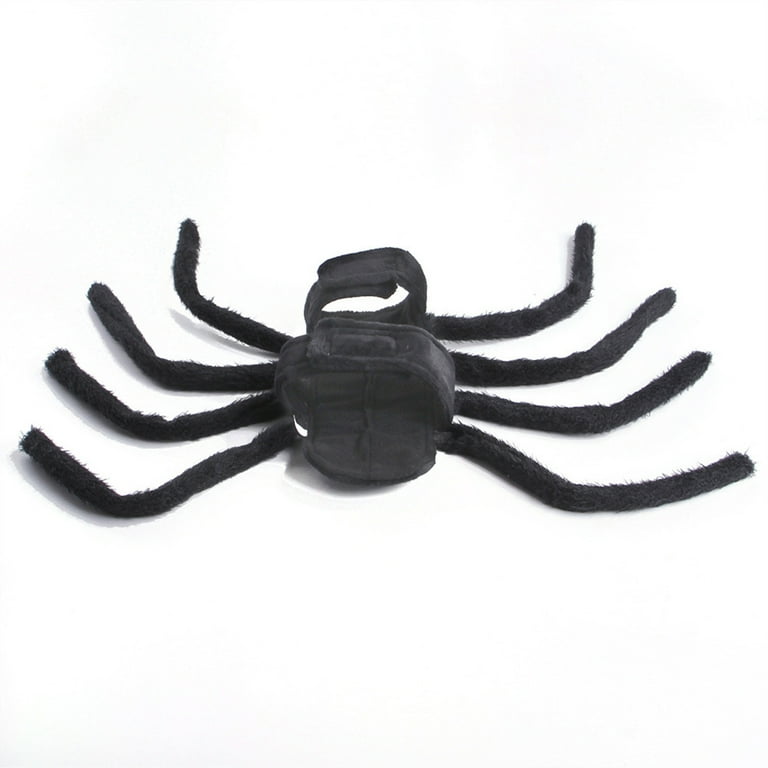 Halloween Pet Costume Funny Spider Outfit with 8 Legs Chest Back Cover for Small Dogs Cats(Black/M)