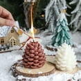 thumbnail image 5 of XMMSWDLA Christmas Pine Cone Candles Christmas Pinecone Candle Decorations Real Wax Unscented Candle for Thanksgiving Christmas Winter Holiday Decoration, 5 of 7