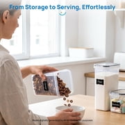 Sindcom Airtight Food Storage Containers Set, 14pcs Plastic Kitchen and Pantry Organization Canisters, Black