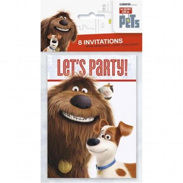 Unique The Secret Life of Pets Invitations (8 Count)