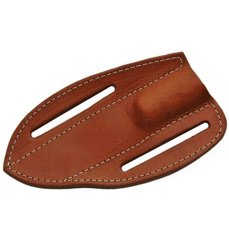 FIXED-BLADE KNIFE BELT SHEATH | Brown Leather - Fits up to 6