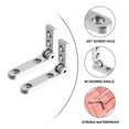 thumbnail image 6 of KONTONTY Box Hinges 10 Pcs Zinc Alloy for Jewelry Box Hardware 3X0.6in, 6 of 8
