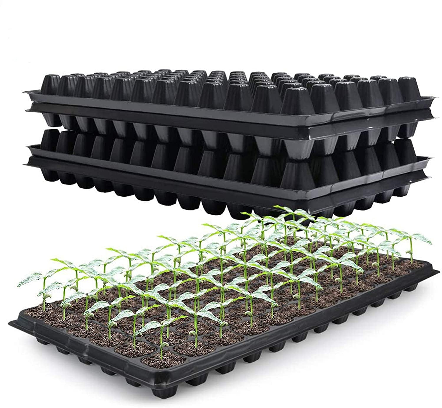 10PCS SEEDLING SEED STARTER TRAY INSERTS 72 Easy Pop Out Cells Seed Starting USA 