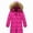 Hot Pink, variant on Girls Long Winter Quilted Coat with Hood Thicken Warm Windproof Quilted Down Jacket Girls Puffer Jacket Hot Pink Size 8