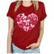 thumbnail image 1 of Camisetas de Manga Corta para las Mujeres de Moda Imprimir Cuello Redondo Camiseta, Mezcla de Poliéster Ligero para Primavera Verano Otoño, 1 of 1