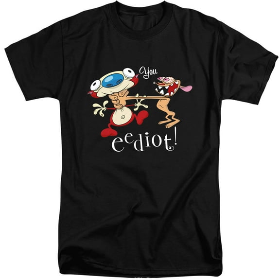 Ren And Stimpy You Eediot Unisex Adult Tall T Shirt