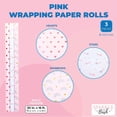 thumbnail image 3 of Pink Wrapping Paper Roll (30 Inches x 16 Feet, 3 Rolls), 3 of 9